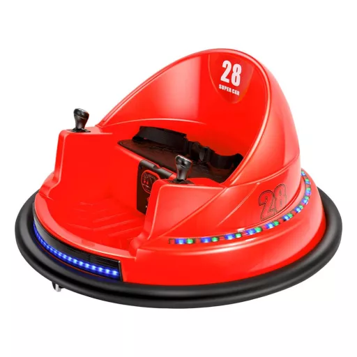 Elektromos gyermek dodzsem 6V, akkumulátorral, távirányítóval, piros