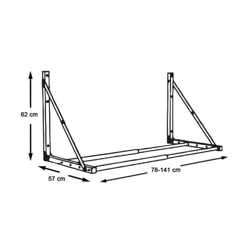Falra szerelhető gumiabroncs tartó állvány