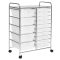 Gurulós tárolókocsi 15 fiókos, több színben-fehér