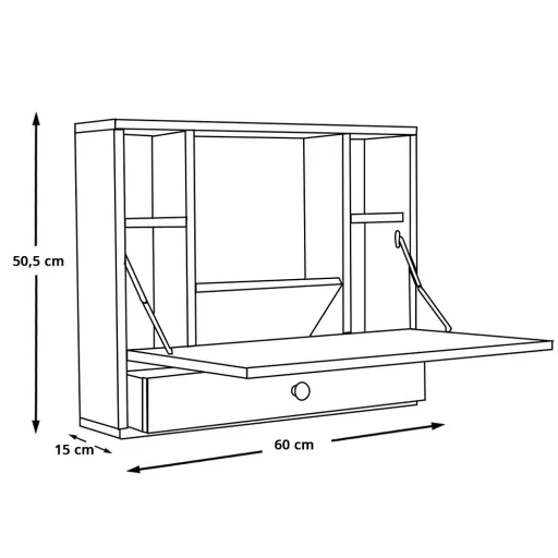 Fali lehajtható laptoptartó