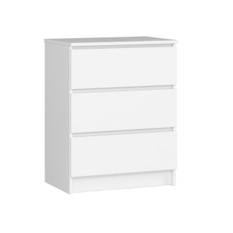 3 fiókos komód fehér 60*77*40 cm