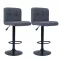 Szövet borítású bárszék 2db, sötétszürke