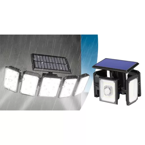 5 paneles forgatható 300LED-es szolár lámpa