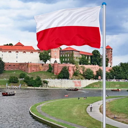 Lengyel zászló, 90*150cm