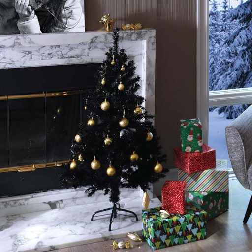 Fekete műfenyő, 120cm 230ág