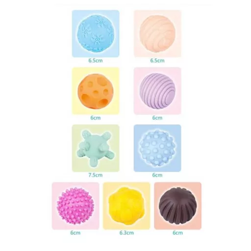 Baba készségfejlesztő labda készlet, 9db
