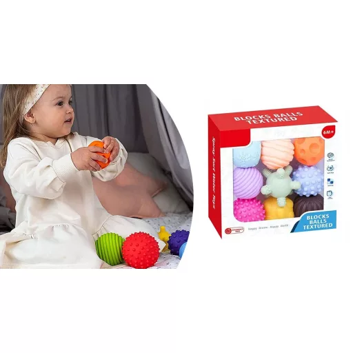 Baba készségfejlesztő labda készlet, 9db