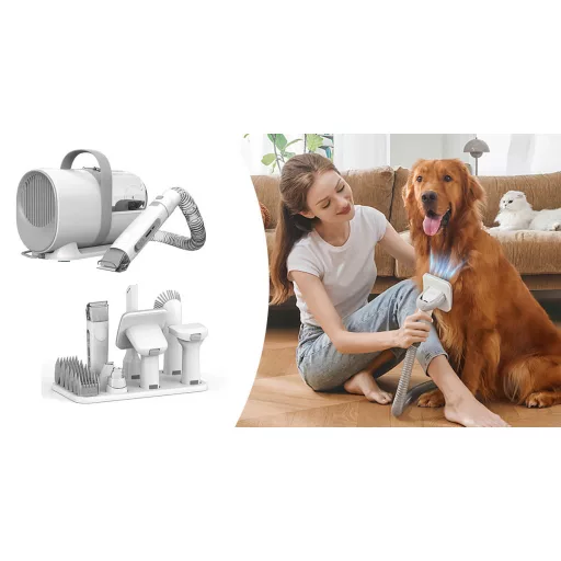 Kisállat ápoló készlet szívótartállyal, kiegészítőkkel