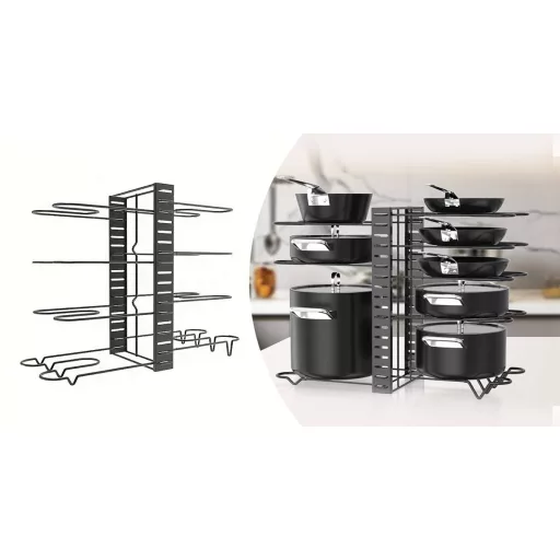 Edényrendszerező állvány