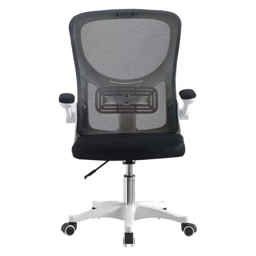 Ergonomikus irodai szék felhajtható könyöktámasszal fehér