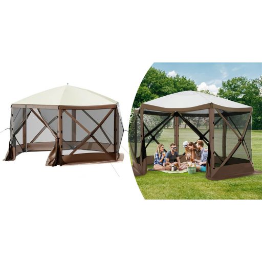 8 személyes vízálló kemping sátor, tárolóval és szúnyoghálóval