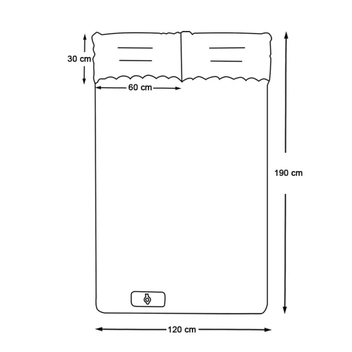 Kétszemélyes túramatrac, szürke