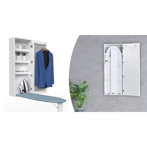 Fali tükrös tárolószekrény kihajtható vasalódeszkával