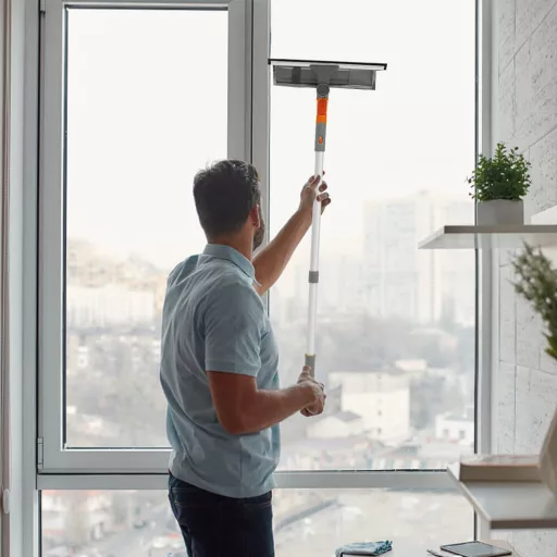 2 az 1-ben ablakmosó szett, hosszabbítható nyéllel