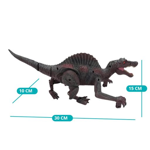Távirányítós játék dinoszaurusz hang- és fényeffektekkel