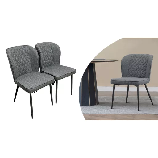 Leo étkezőszék, 2 db, szürke