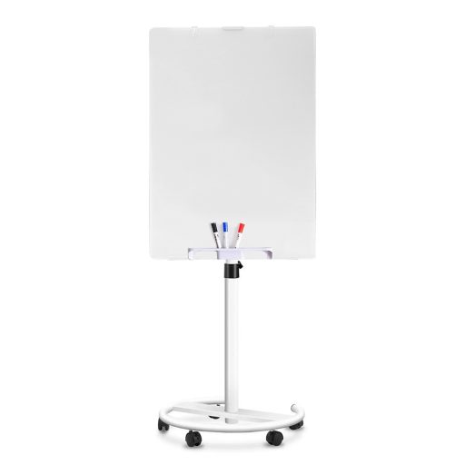 Gurulós mágneses, üveg flipchart tábla 70x 100 cm