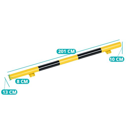 Védőkorlát, 200x10 cm