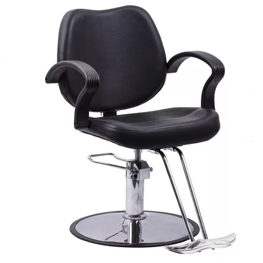 Fodrász szék állítható magassággal, fekete