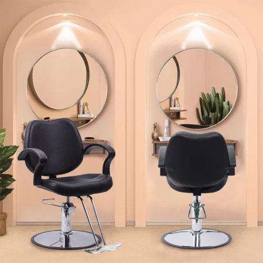 Fodrász szék állítható magassággal, fekete