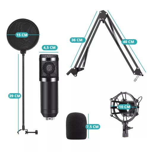 Asztalra szerelhető mikrofon, USB csatlakozóval