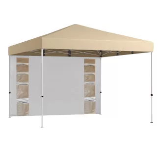 Pavilon hátfallal, zsebekkel 3x3x2,8 m, bézs