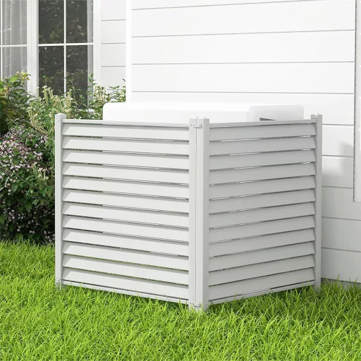 Leszúrható kerítéspanel, 122x122 cm, 2db, fehér