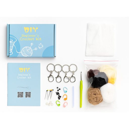 4 db-os állatos horgoló készlet kezdőknek