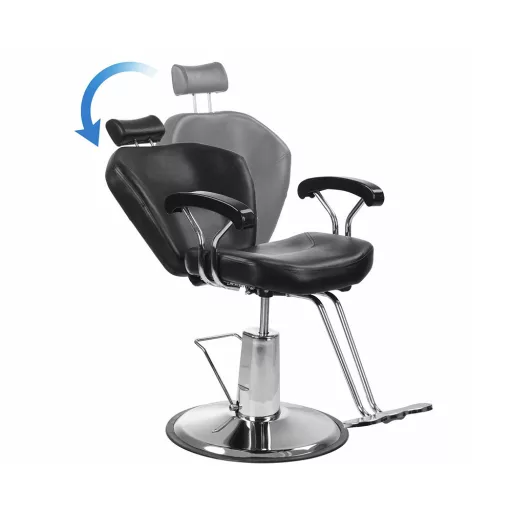  Fodrász szék lábtartóval, fekete