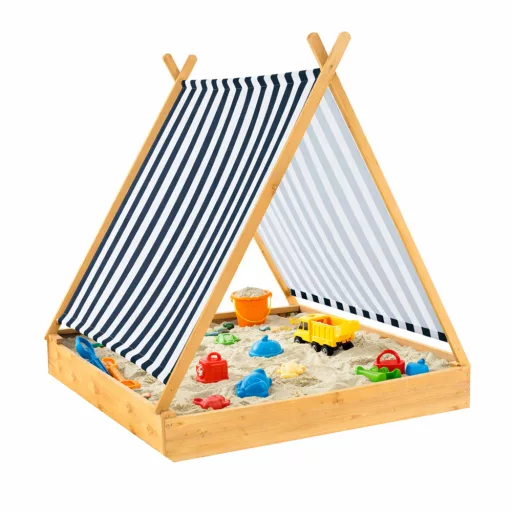 Homokozó sátortetővel 