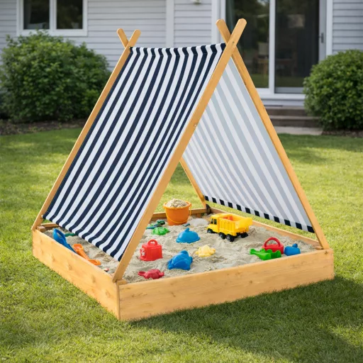 Homokozó sátortetővel 