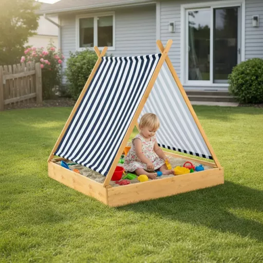 Homokozó sátortetővel 