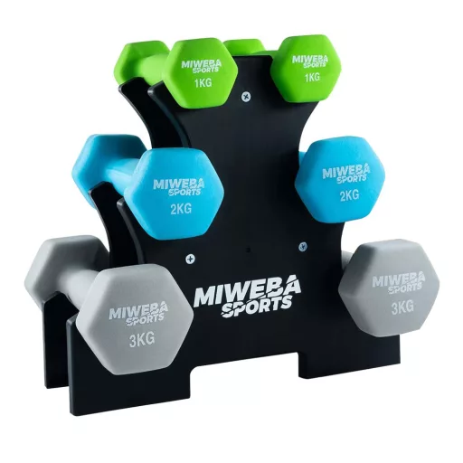 6db-os súlyzókészlet állvánnyal