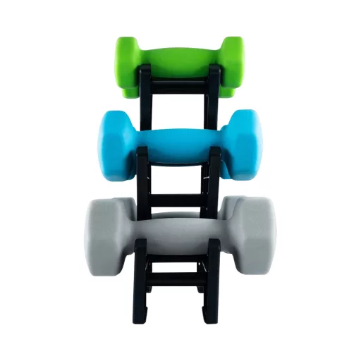 6db-os súlyzókészlet állvánnyal