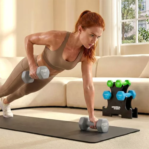 6db-os súlyzókészlet állvánnyal