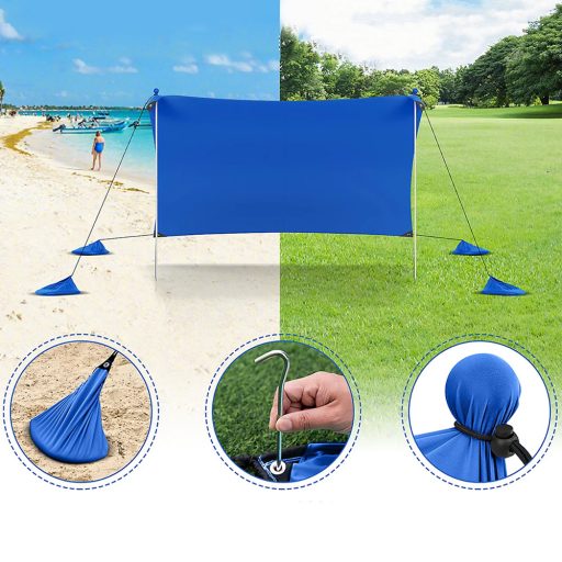 Hordozható napvédő 4db homokzsákkal 3x3x2m UV50+