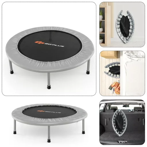 Trambulin 95cm, szürke
