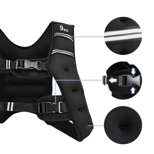 Súlymellény hálós zsebbel 9kg