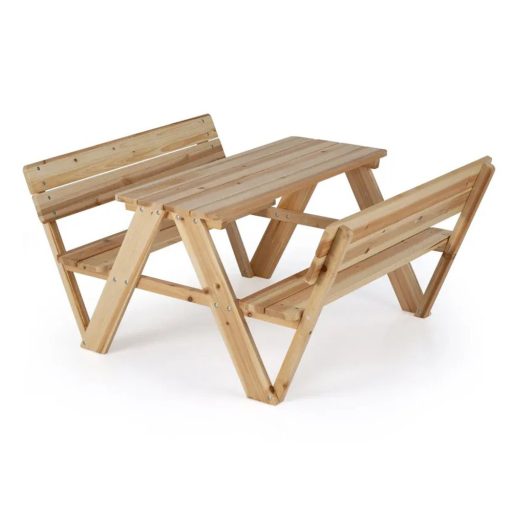 Gyerek piknikasztal, natúr