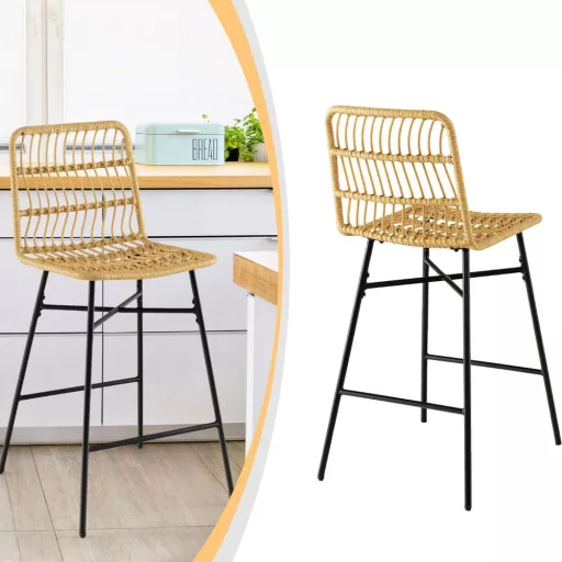 Polirattan bárszék 2db