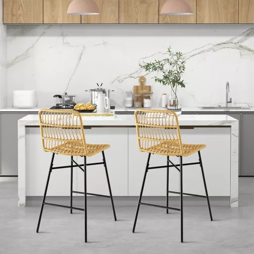 Polirattan bárszék 2db