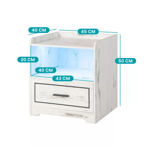 Vintage stílusú okos éjjeliszekrény