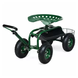 Guruló kerti kocsi üléssel