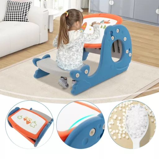 Gyermek kisasztal dönthető asztallappal