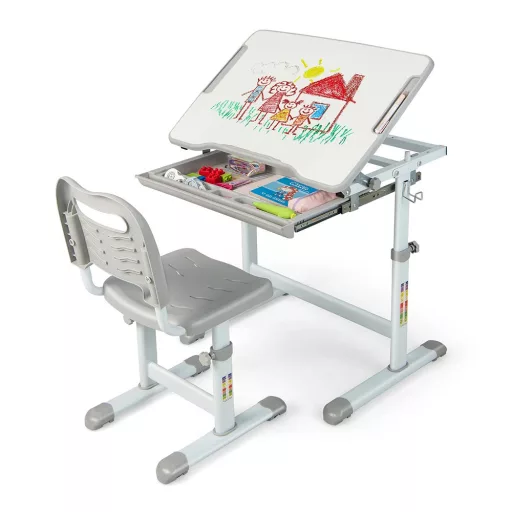 Gyerek íróasztal székkel állítható magassággal