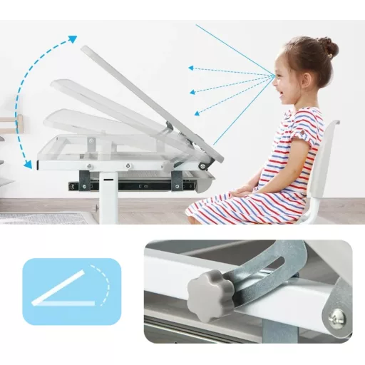 Gyerek íróasztal székkel állítható magassággal