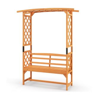 Fenyő rózsalugas paddal