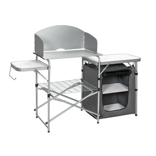 Összecsukható kempingasztal tárolóval