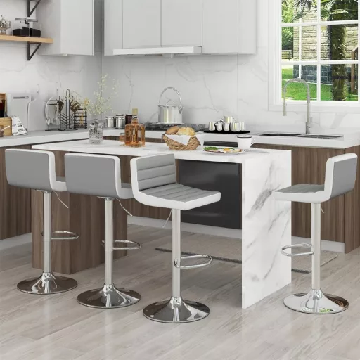 2 db-os állítható, forgó bárszék, szürke