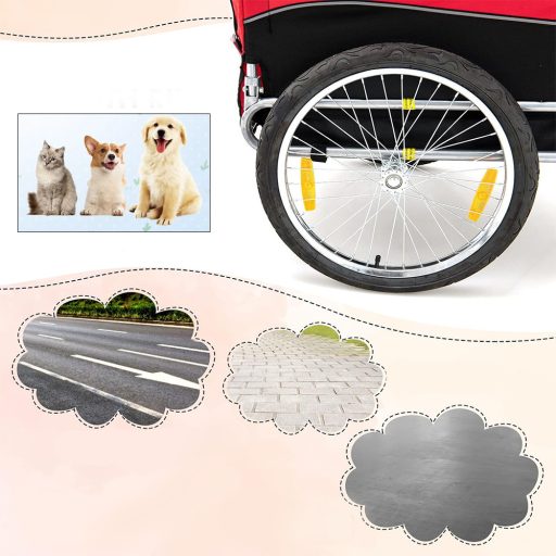 Összecsukható kisállat kerékpár utánfutó